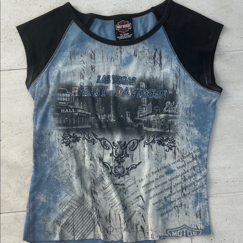 Harley-Davidson Las Vegas Blue and Black Tee